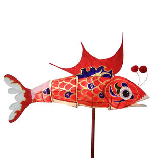 中秋节自做糊鱼灯笼棉纸的手工材料纸幼儿园diy古风花灯棉纸