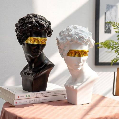 European Home Decoration Head Resin Statue Modern Abstract