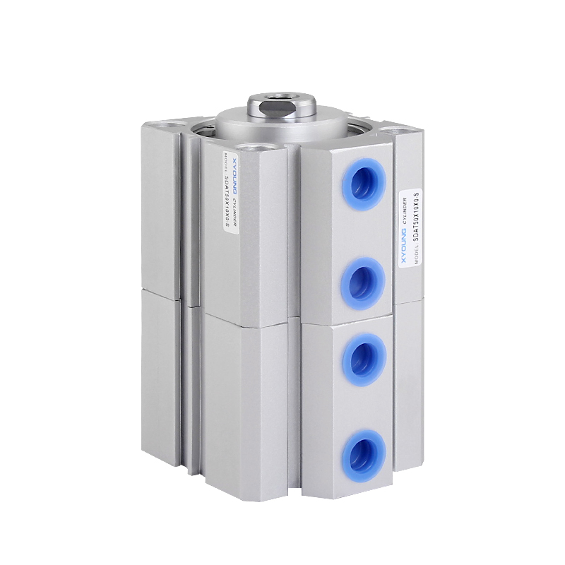 多位置增压薄型气缸SDAT32X10-0带磁双行程倍力气缸SDAT32X20-0-S