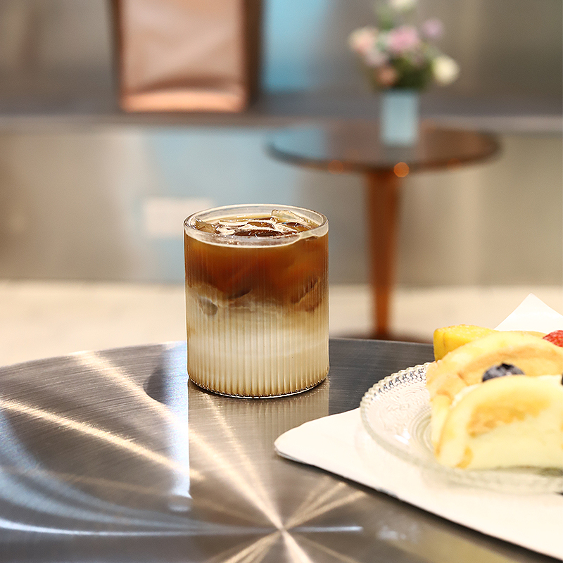 ondo同款网红餐厅少女风冰咖啡苏打水甜品奶茶柠檬水杯ins简约