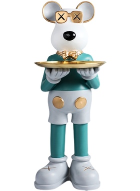 客厅大号爆力熊落地摆件电视柜沙发旁家居装饰办公室开业乔迁礼品