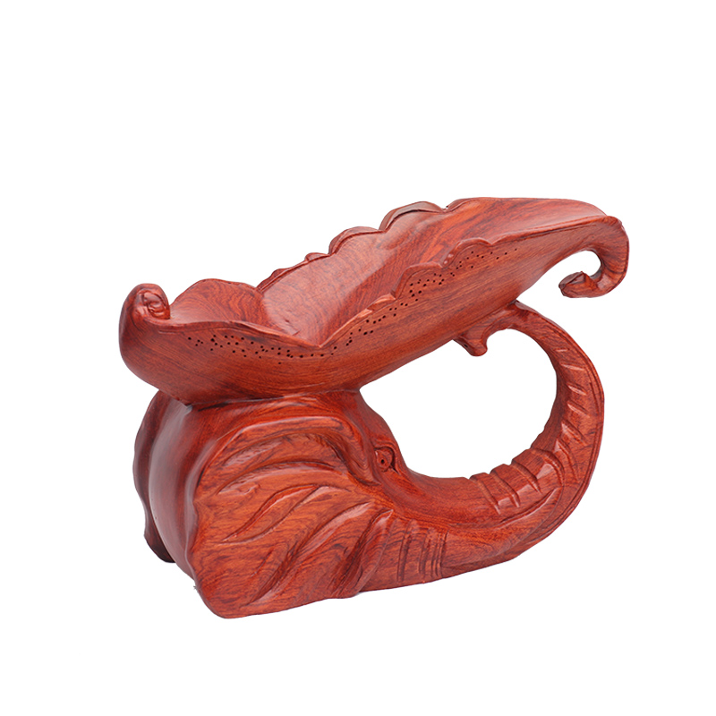 特价越南红木象头红酒架摆件花梨实木创意家居酒柜客厅装饰工艺品