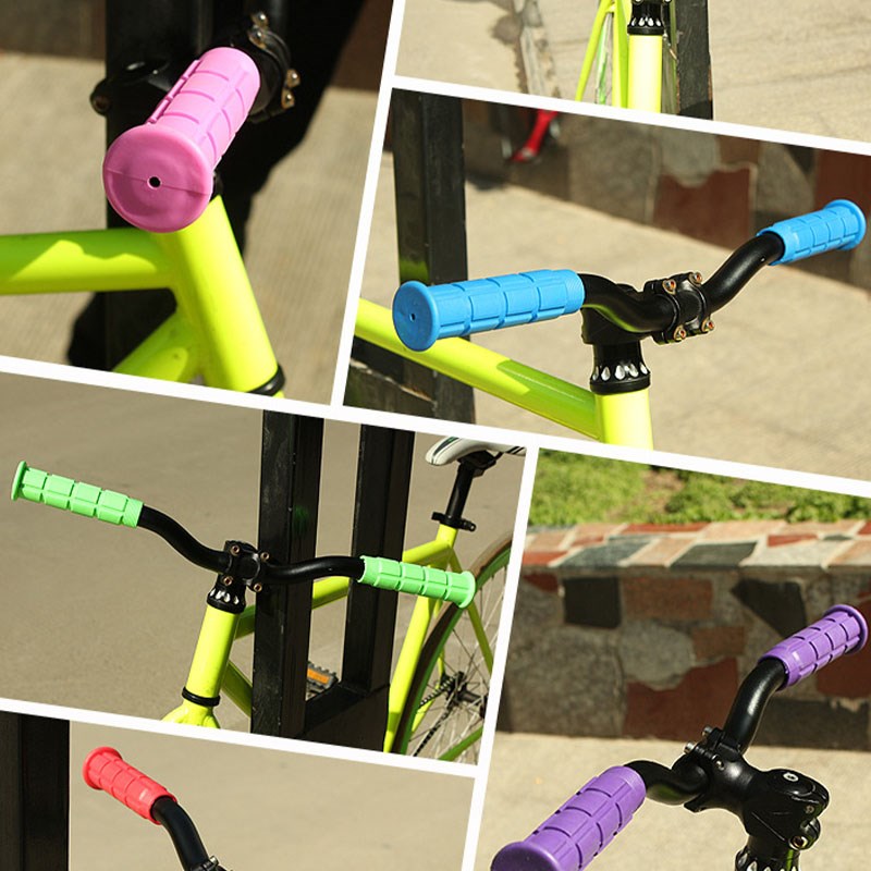 1 Pair 12cm Bicycle Grip Rubber Handlebar Mountain Bike Hand