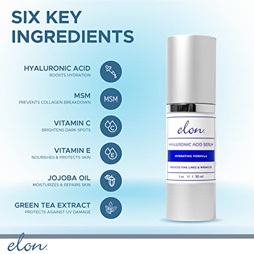Elon Hyaluronic Acid Serum for Face & Neck - Revitalizing Da