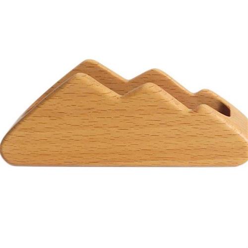 实木名片盒桌面木质名片夹托商务办公桌收纳名片座简约创意名片架