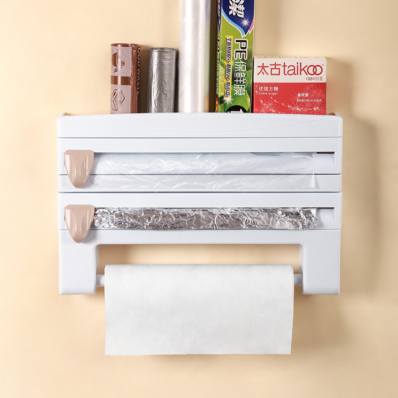 新品Multi-functional Cling Film Cutter Wall Hanging Kitchen