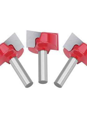 8mm红色木工铣刀清底刀6PC倒边台面铣底刀开槽雕刻木工刀具修边机