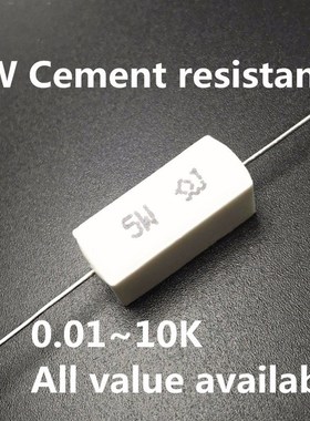 5pcs 5W 6.8 8 10 15 20 22 24 25 27 33 ohm 6.8R 8R 10R 15R 20