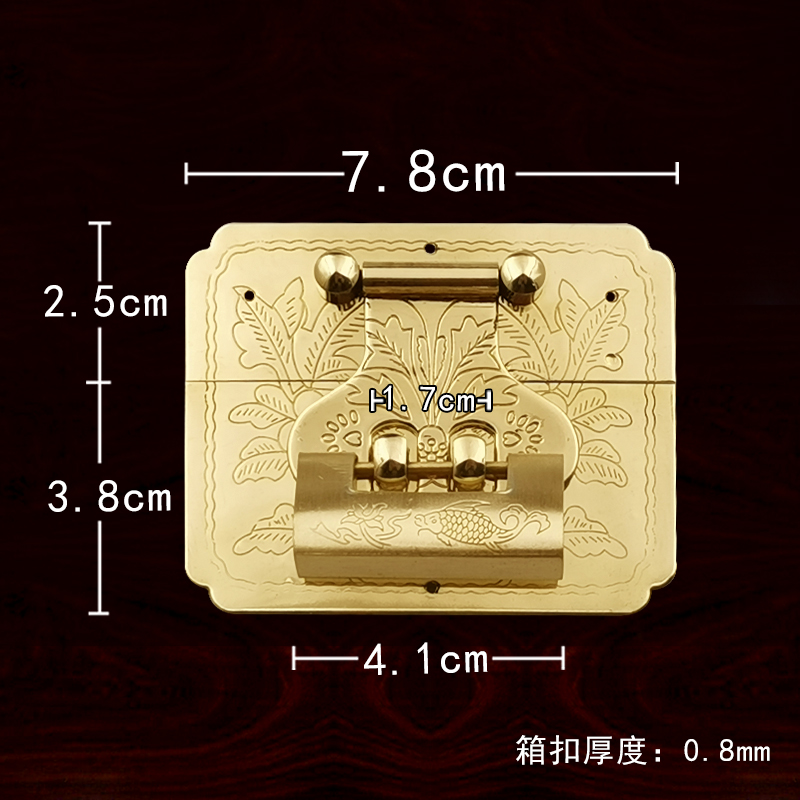 铜锁小锁迷你柜门锁小锁头中式仿古锁复古代锁箱子挂锁具箱锁老式