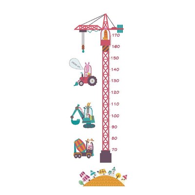 极速Self-adhesive Height Measuring Ruler Growth Chart Animal