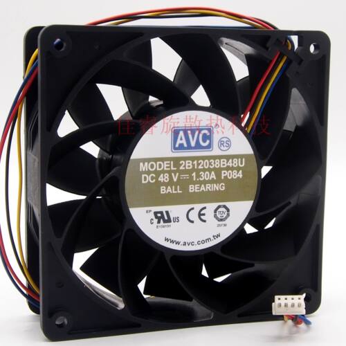 2B12038B48U AVC 12CM 12038 48V 1.3A大风量PWM散热风扇