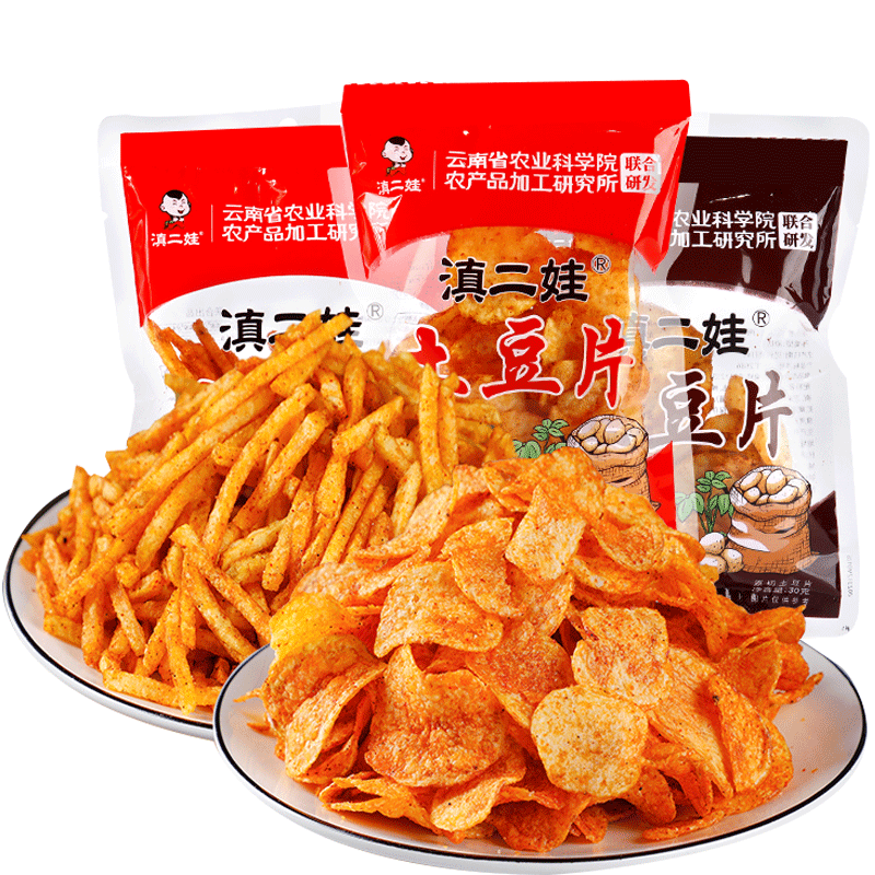 农科院麻辣土豆片薯片云南贵州特产麻辣小零食土豆丝休闲食品薯条