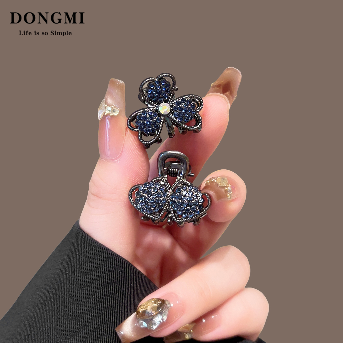 精致水钻发夹女高端小抓夹头饰