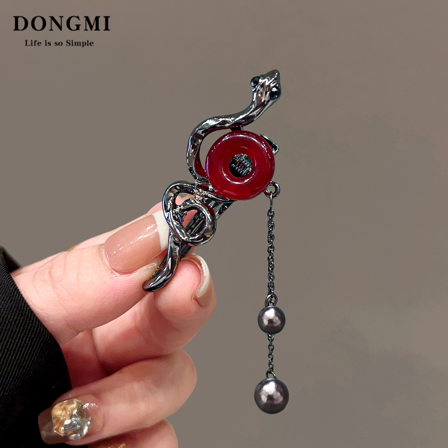 古风蛇形平安扣刘海发夹女高级感新款简约侧边夹子碎发鸭嘴夹头饰,饰品/流行首饰/时尚饰品新,发饰,淘宝优惠券,粉丝福利购,淘宝优惠卷