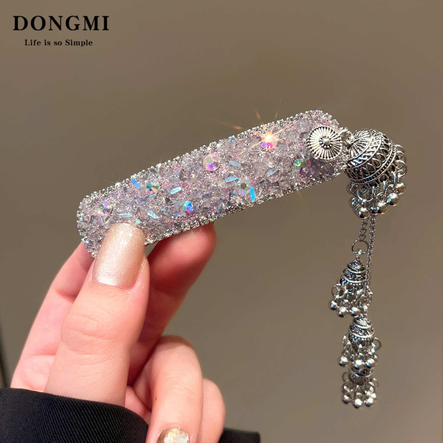 新中式闪钻铃铛超仙流苏发夹高级感前额碎发侧边刘海夹子新款头饰,饰品/流行首饰/时尚饰品新,发饰,淘宝优惠券,粉丝福利购,淘宝优惠卷