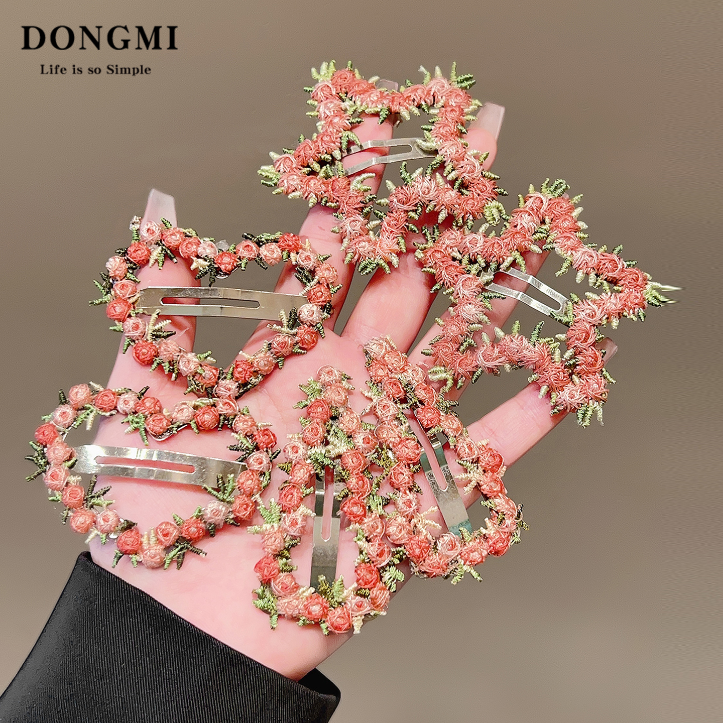 甜美花朵发夹少女刘海bb夹