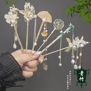 古风发簪簪子女新中式2025新款发钗子简约现代高级感盘发汉服头饰