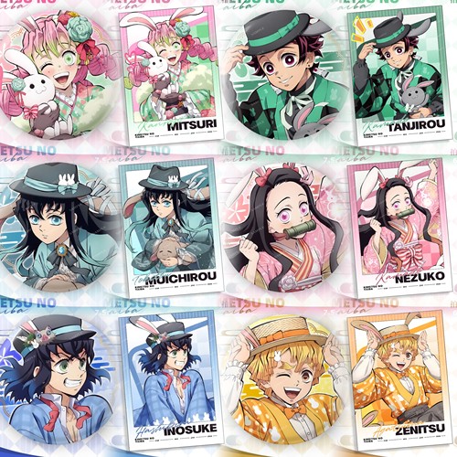 鬼灭之刃卯年系列吧唧/拍立得时透无一郎炭治郎兔年徽章挂饰谷子