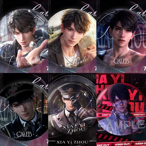 【夏以昼专属】大徽章恋与深空游戏吧唧周边75mm双闪谷子痛包挂饰