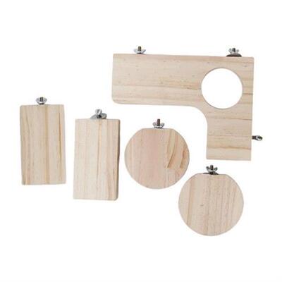 好货5x Hamster Cage Platform Set Wood Pet Cage Platform Habi