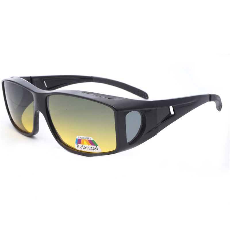 极速新款日夜两用双色镜片套镜近视专用偏光太阳眼镜司机清男女