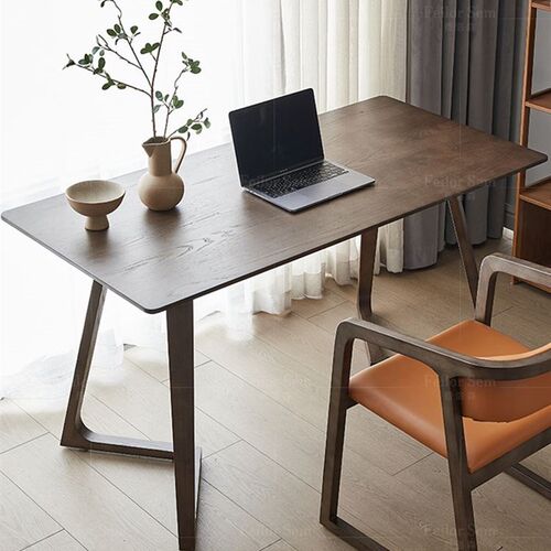 极速北欧实木书桌 家用小户型靠墙长方形办公桌书房简约电脑办公