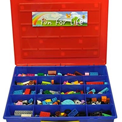 极速Lego-Compatible Fun For Life Organizer Case with Buildin