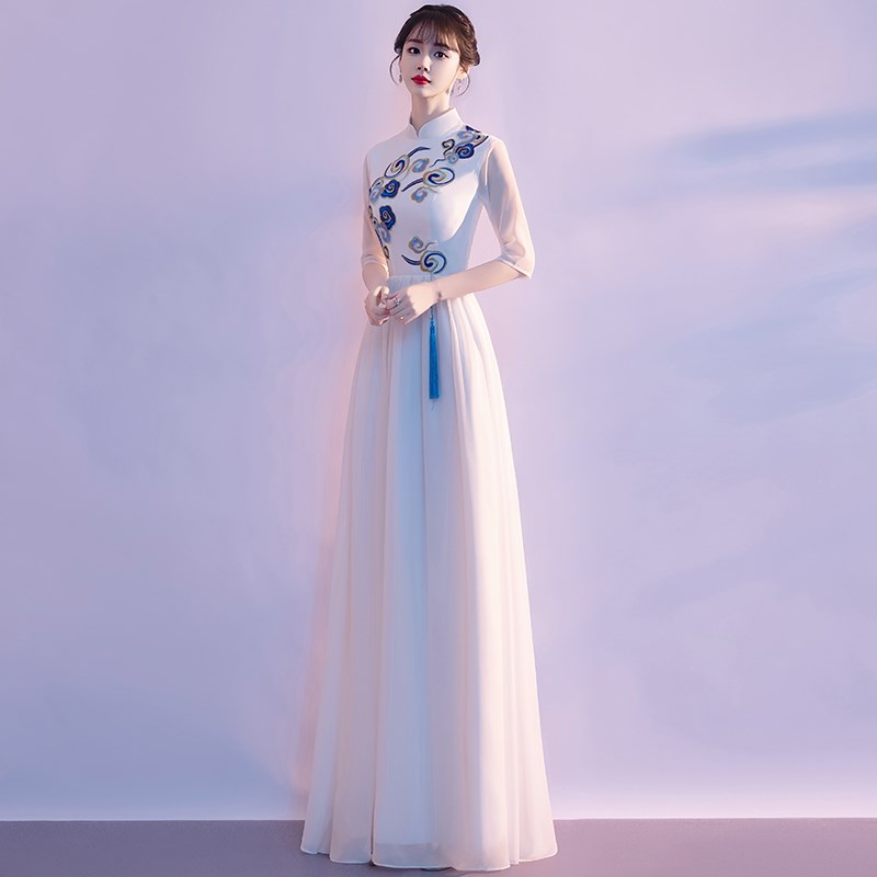 好货大合唱演出服女长裙2025新款五四合唱团指挥礼服中国风显瘦表