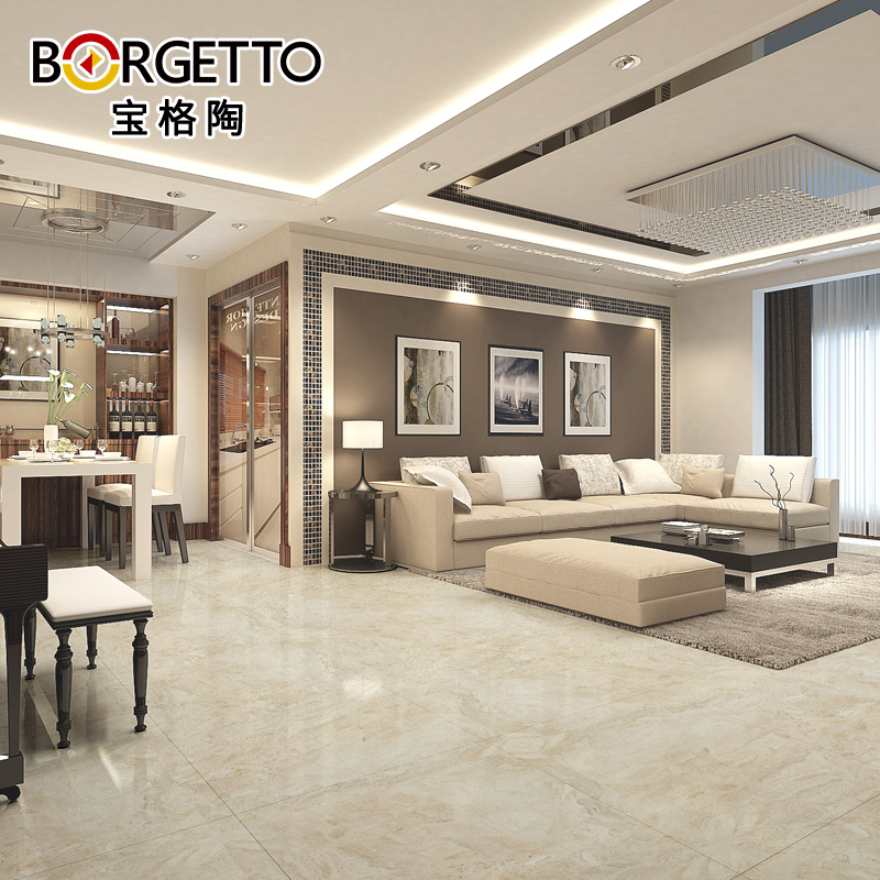 宝格陶 地砖800x800客厅全抛釉 玻化砖饭厅卧室抛釉砖欧式地板砖