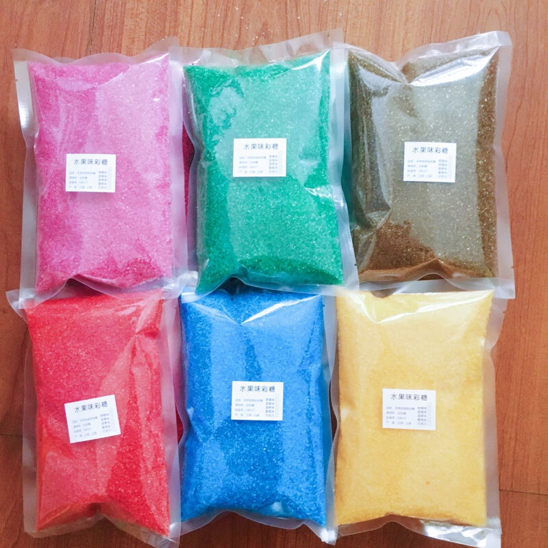 宜享健康棉花糖机器专用彩水果味色素彩砂糖大颗粒白砂糖原材料爆