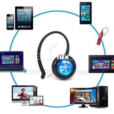 极速Blue one side ear-hook Headset Wireless Earphone,