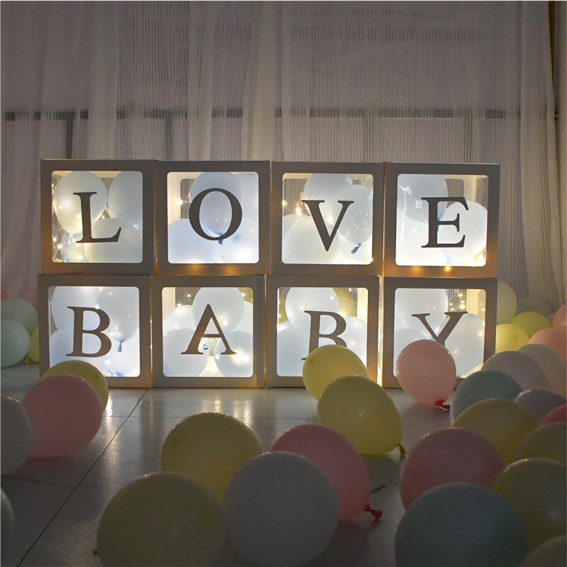 极速透明气球盒子 求婚布置表白love网红盒生日baby装饰marryme发