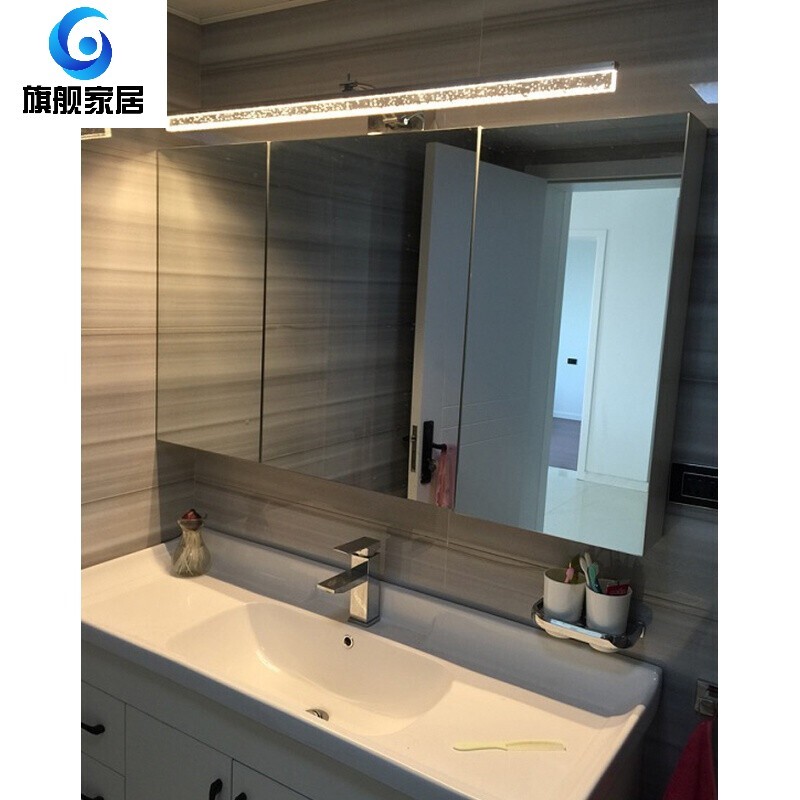 新品不锈钢镜前灯 化妆室 镜柜化妆台灯具免N打孔洗漱台防水镜柜