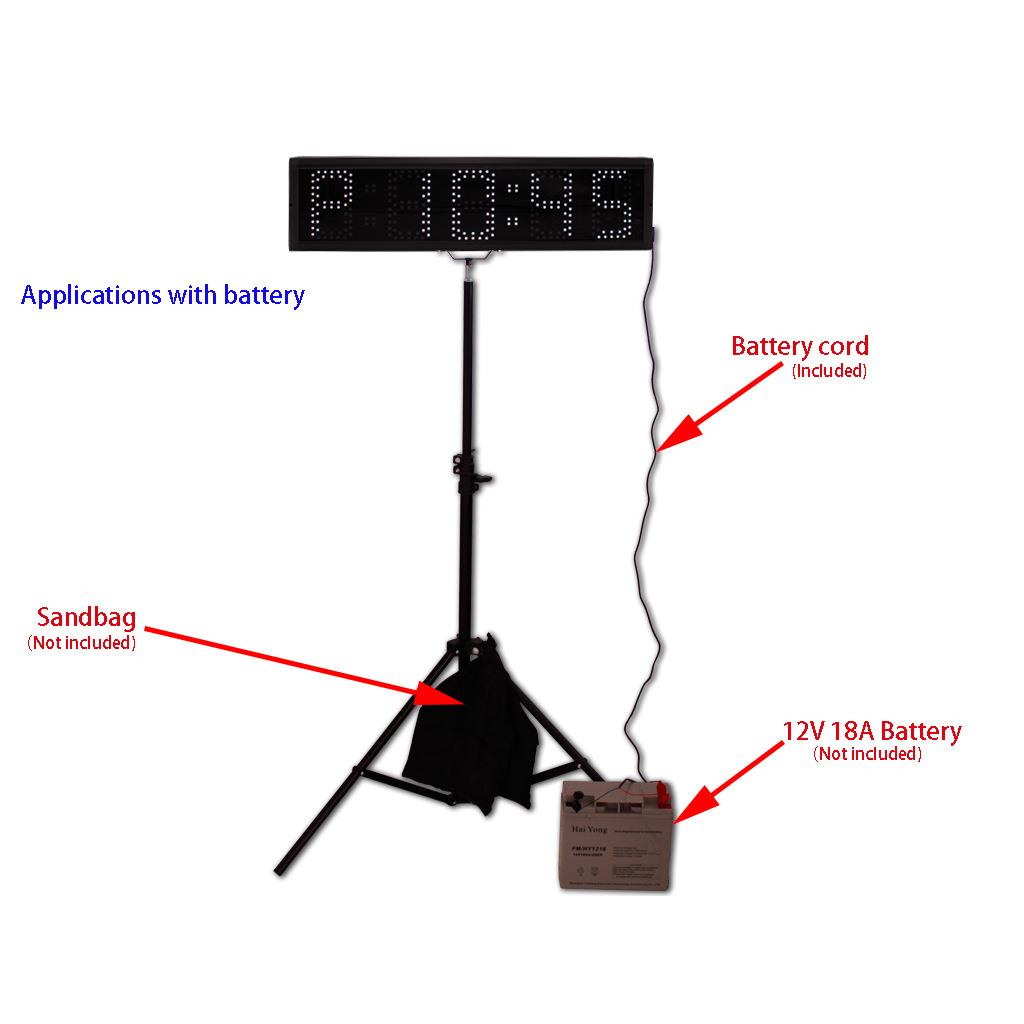 5寸5位7彩跑步马拉松计时器倒计时秒表（欢迎跨境电商采购)多功能