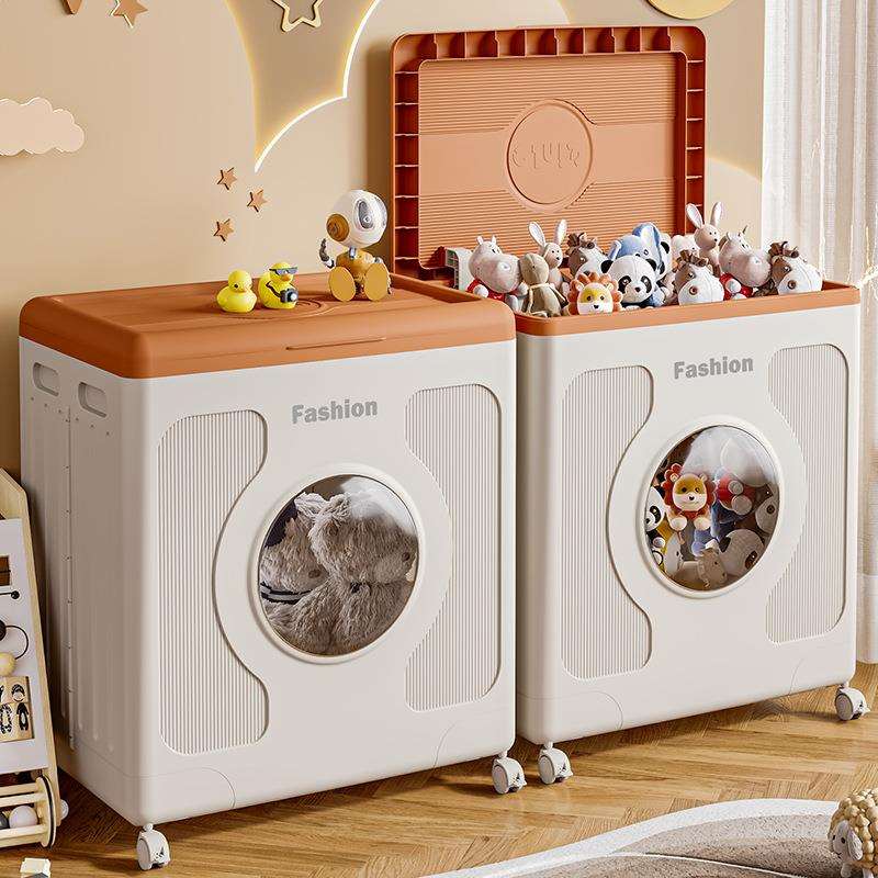 衣服收纳箱家用大容量翻盖卧室衣物被子整理箱带轮可折叠收纳柜