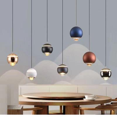 北欧意式极简床头吊灯极简长线简约现代吧台楼梯灯球型灯具网红灯