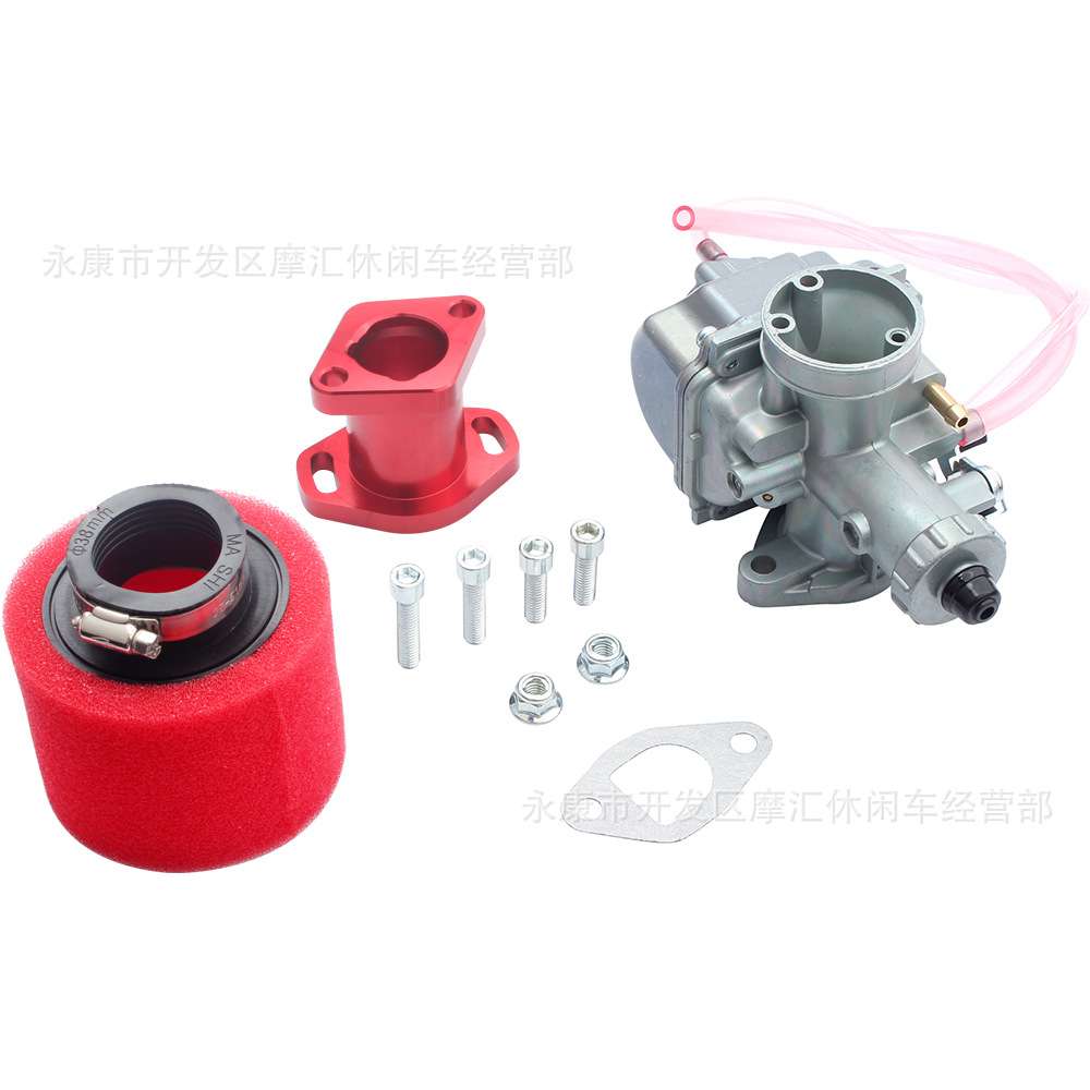 卡丁车212cc GX200 6.5hp CT200U KT196进气管海绵空滤VM22化油器