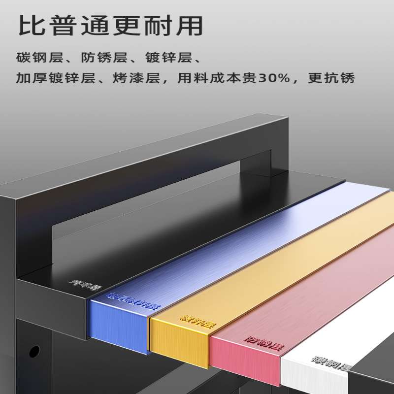 厨房置物架微波炉架子烤箱收纳可伸缩双层台面桌多功能橱柜