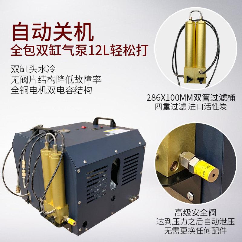 Duge都格双缸高压气泵30mpa水冷高压充气泵40mpa电动打气机设定款