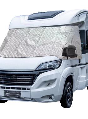 露营车FIAT DUCATO房车挡风玻璃罩加厚铝膜复合棉RV防霜罩遮阳挡