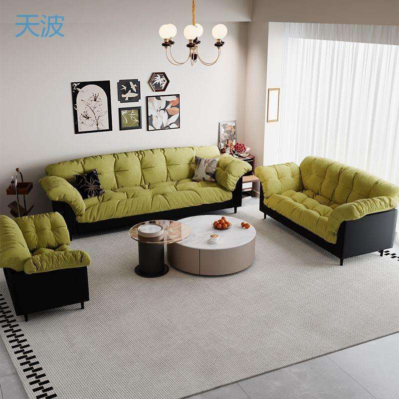 dnd轻奢风布艺沙发客厅复古新款小户型现代简约可组合双人出租房