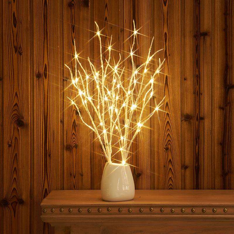 跨境亚马逊树枝灯LED节日灯铜线灯圣诞室内外定时餐桌装饰灯灯串