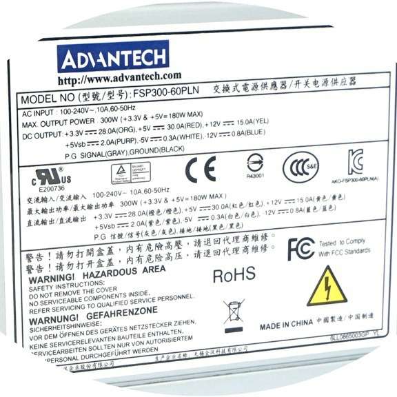 全汉研华FSP300-60PLN/PFN/ATV（PF）300W研祥工控机电源610L/H/G