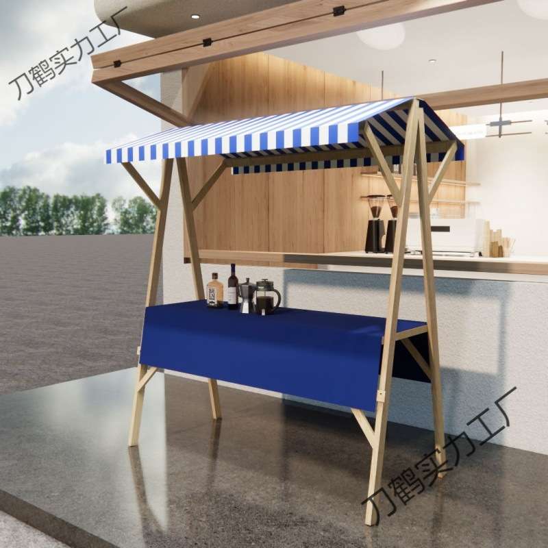 集市户外摊位展示架箱体促销木质售货折叠活动夜市摆摊移动花车