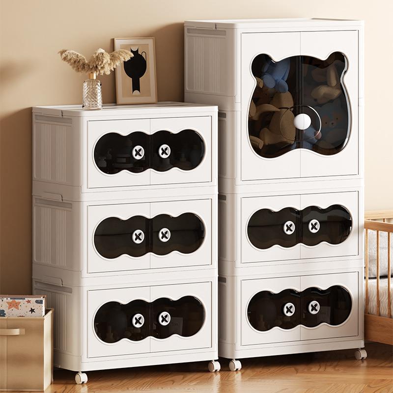 家用婴儿童加厚无味收纳衣柜新款塑料70面宽可折叠省空间收纳柜