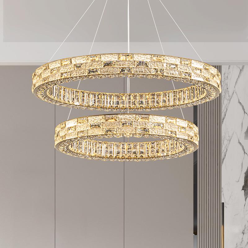 轻奢水晶吊客厅灯后现代简约大气主卧室餐厅灯创意个性设计师灯具
