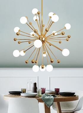 北欧客厅后现代吊灯创意蒲公英魔豆玻璃球灯现代风格简约现代吊灯