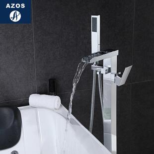 跨境厂家 AZOS全铜多款冷热单把双控落地浴缸龙头缸边式浴缸龙头