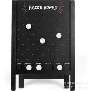 木质黑板置地式棋盘奖品掉落游戏板木制A型框架黑板标志游戏板