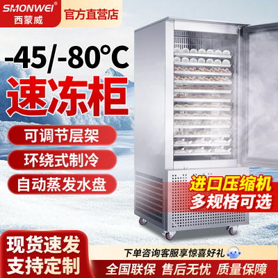 速冻柜商用急冻零下45度直冷速冻柜急冻插盘冰柜低海鲜水饺榴莲